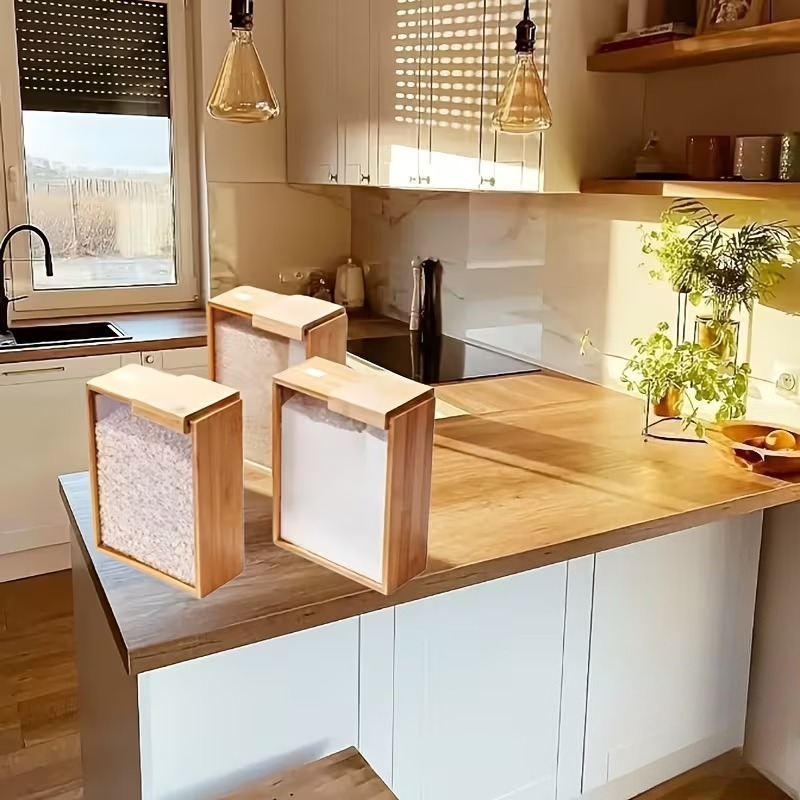 Stackable Pantry Bin - 3 шт. бамбуковые контейнеры для хранения