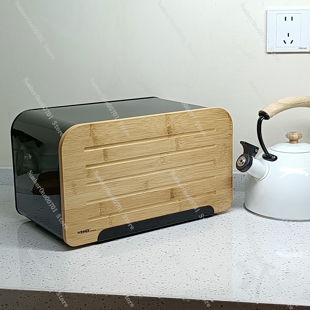 Food Storage Bins - Хлебница для кухни с бамбуковой крышкой,