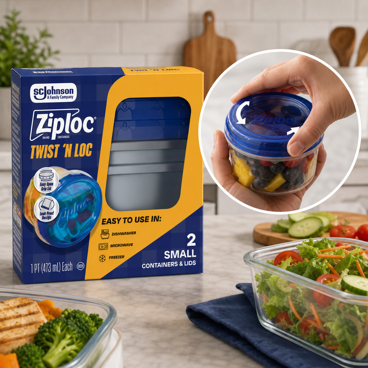 Storage Food Prep - 2-секционные контейнеры для хранения продуктов с