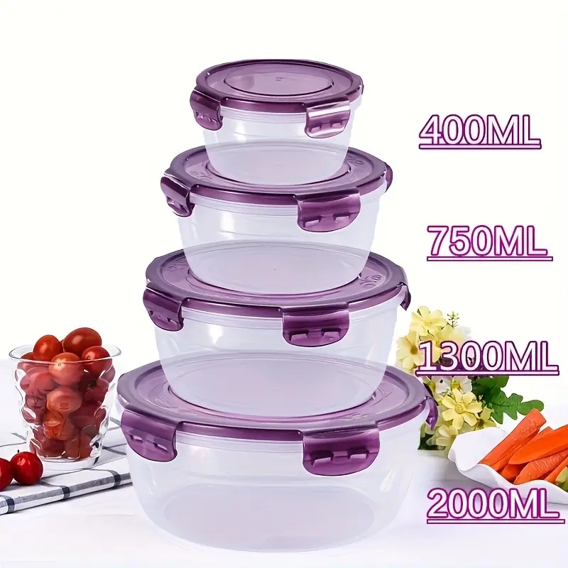 Food Storage Bins - 4 пластиковых контейнера для хранения продуктов,