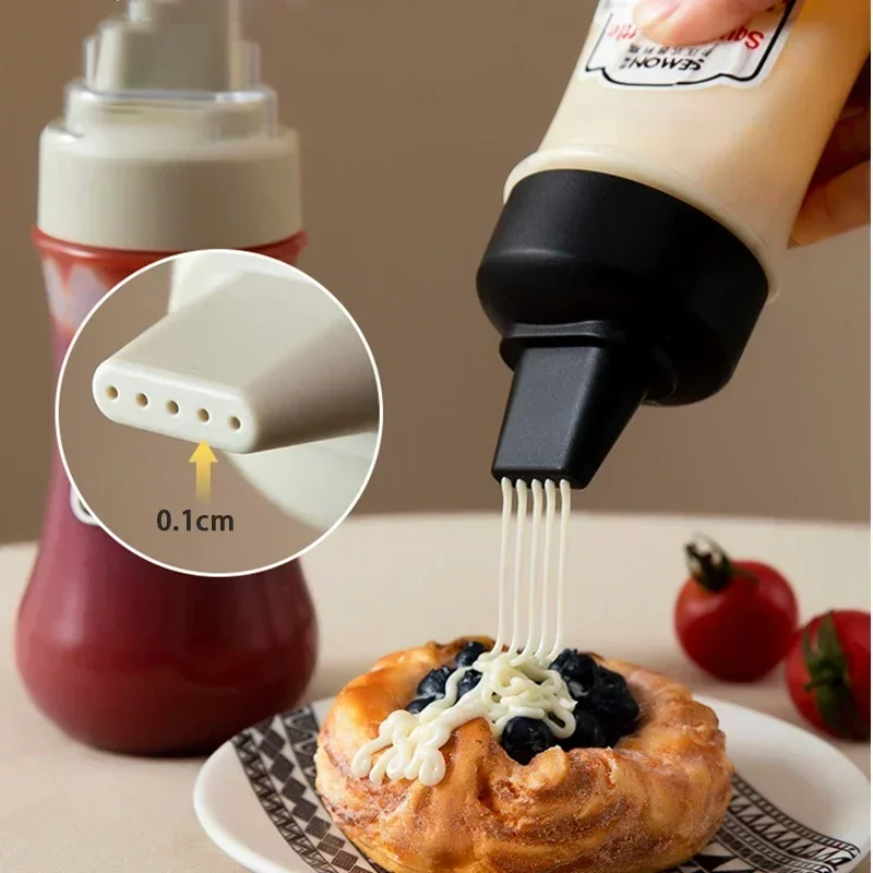 Condiment Squeeze Bottle - 350 мл бутылки с 5 отверстиями,