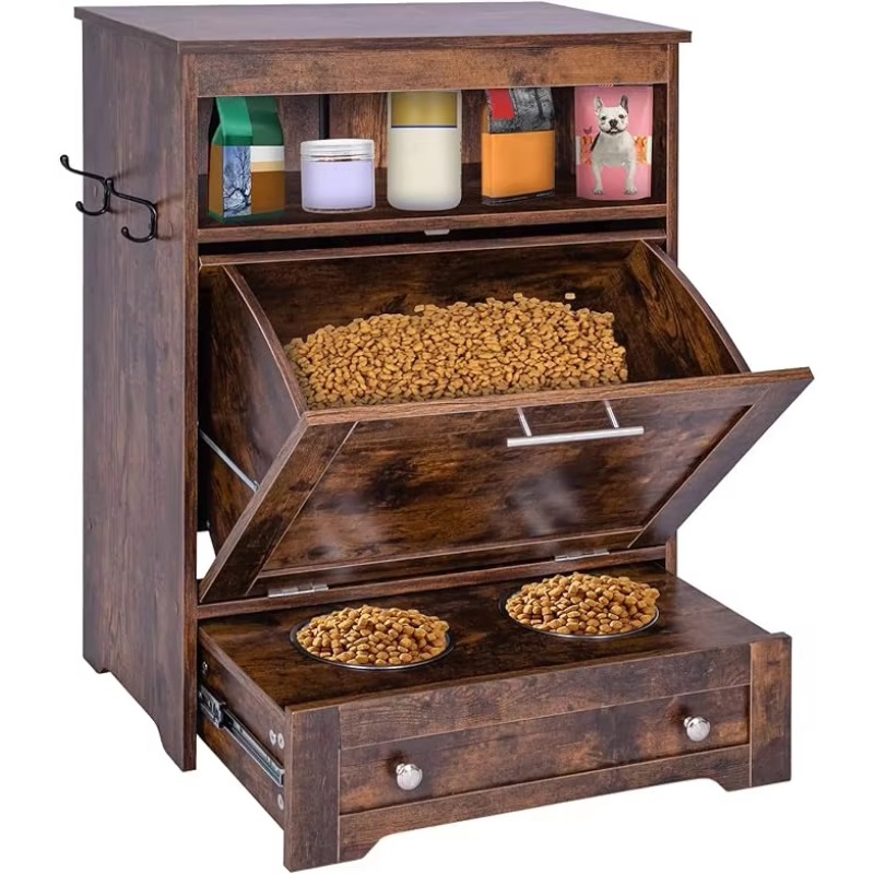 Food Storage In Cabinets - Современная станция для кормления домашних животных: