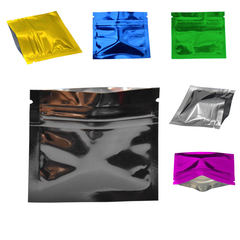 Food Storage Bags Zip Lock Pouch - 100 шт красочные глянцевые Алюминий Фольга