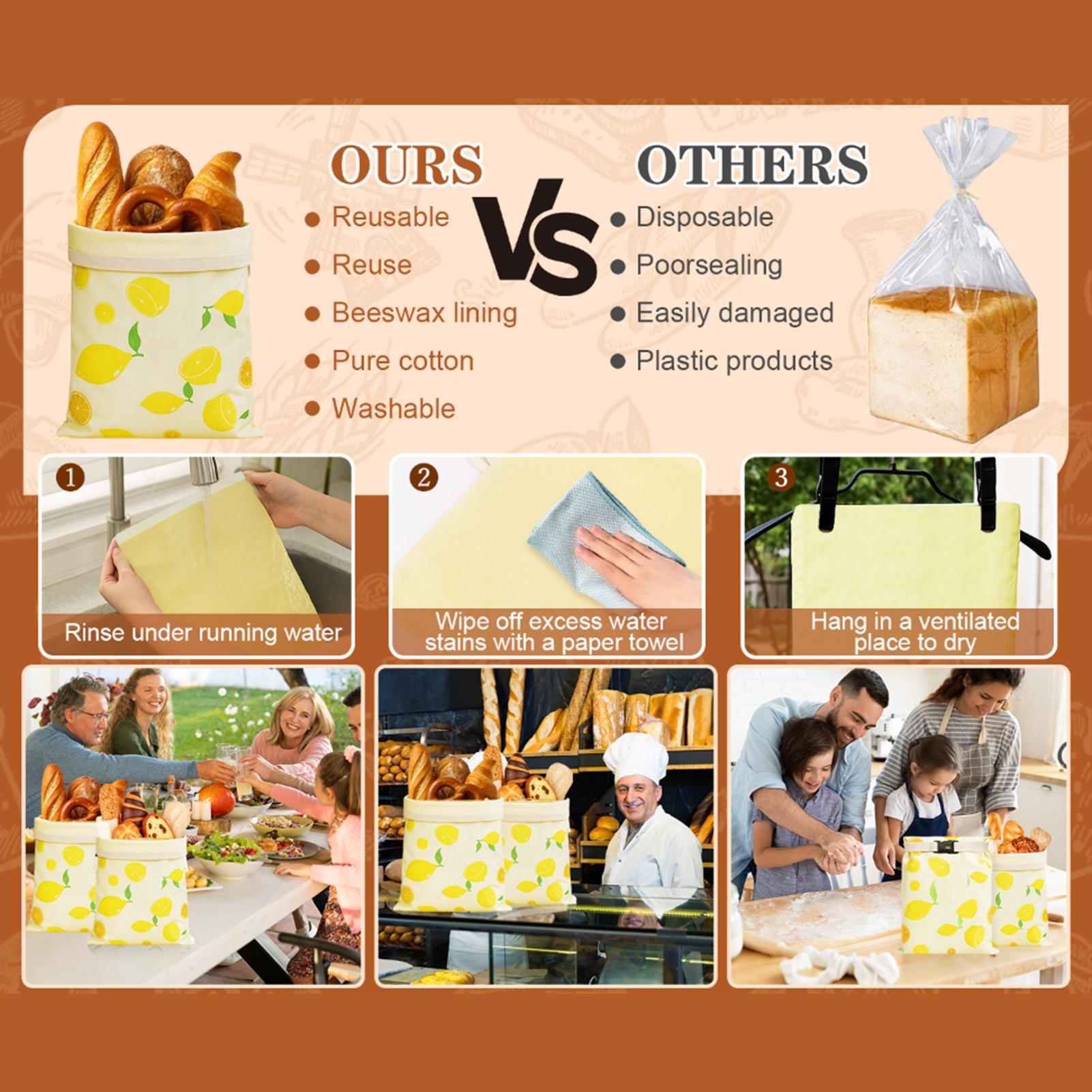 Food Storage Eco Friendly - Пакеты для хлеба, многоразовые многоразовые пакеты