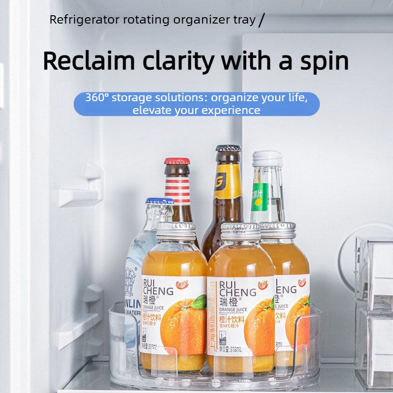 Food Storage In Cabinets - 360 ° Вращающаяся подставка-органайзер для холодильника,