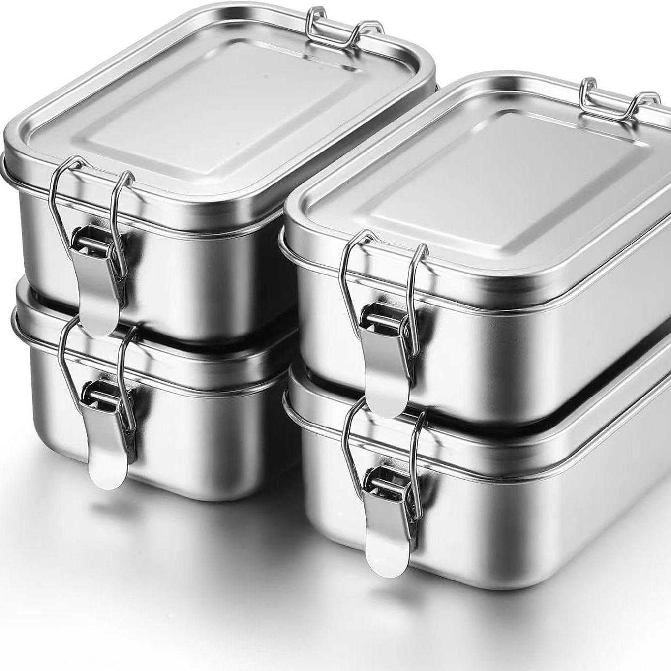 Stainless Lunch Box - Прочный ланч-бокс из нержавеющей стали, большой