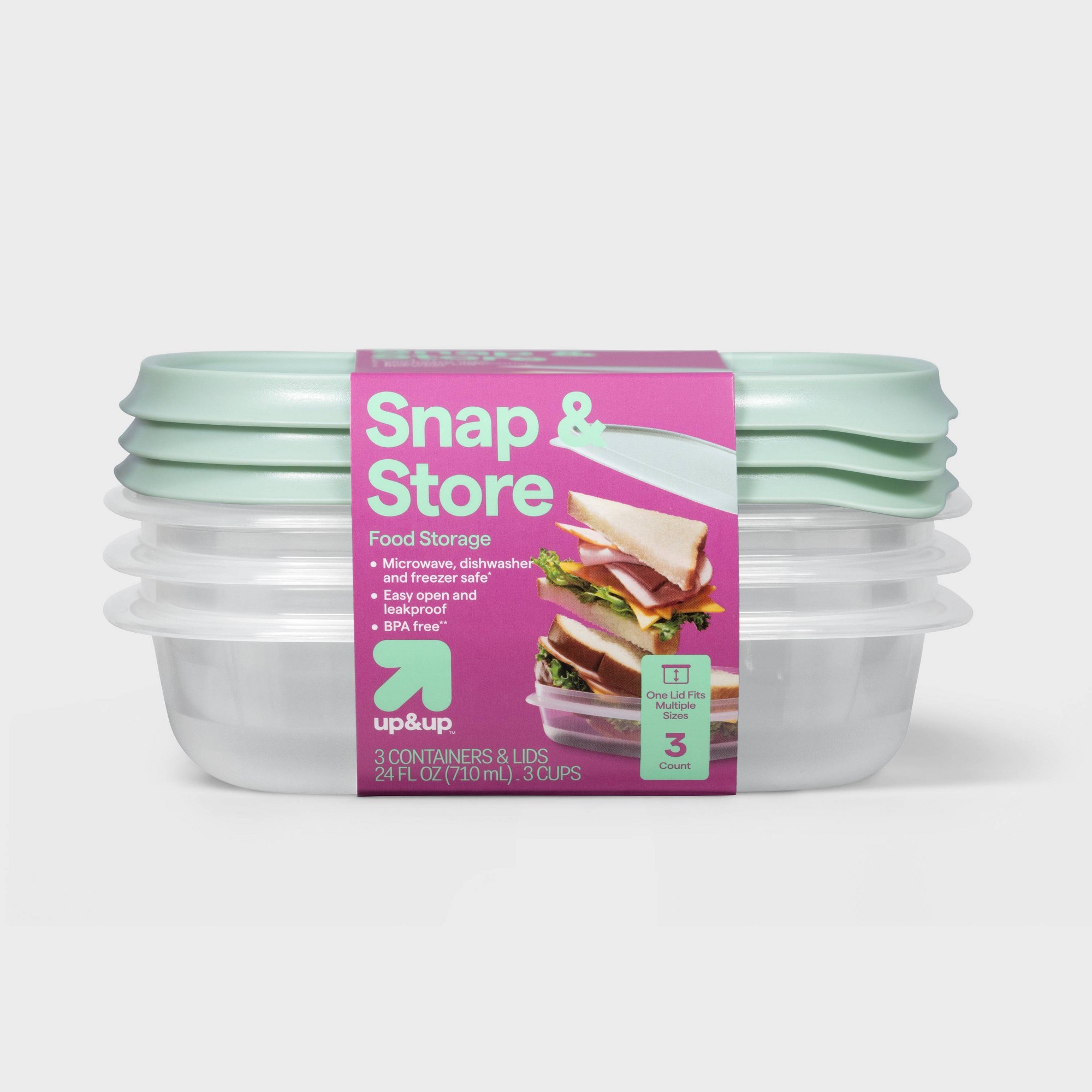 Storage Food Prep - Квадратные контейнеры для хранения продуктов объемом