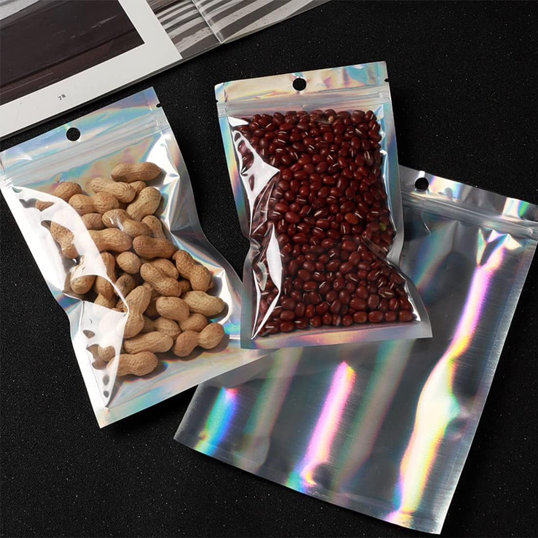 50/10 шт., голографические пак – обзор и цена Food Storage Bags Zip Lock Pouch