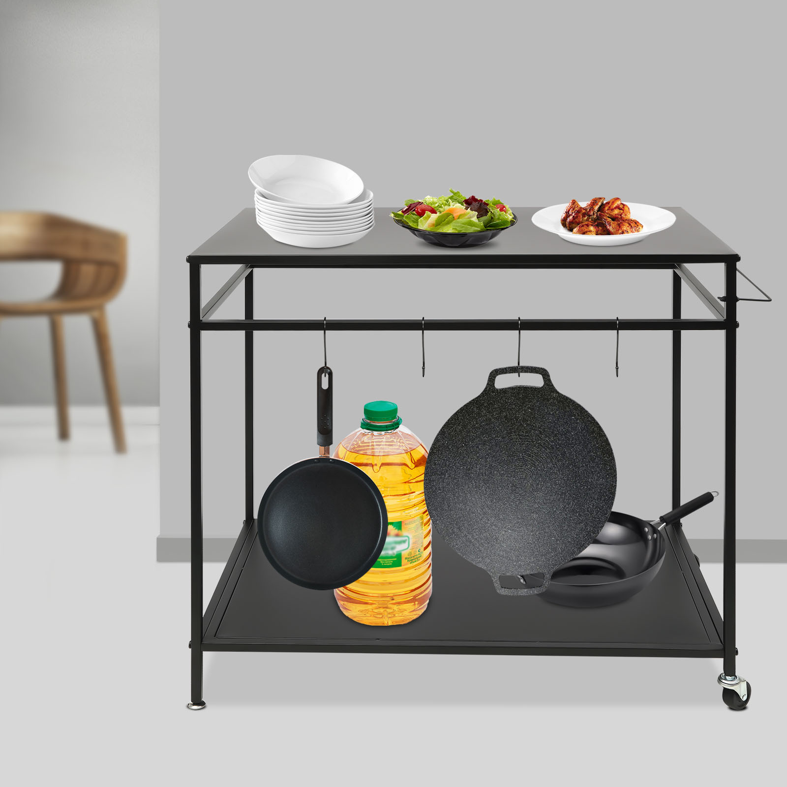 Двухуровневая передвижная кухо – обзор и цена Food Storage Shelving