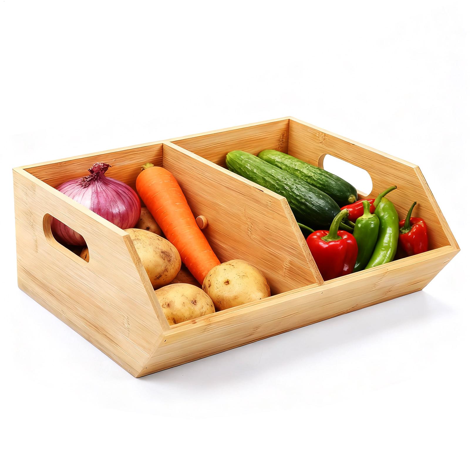 Деревянные штабелируемые конте – обзор и цена Stackable Pantry Bin