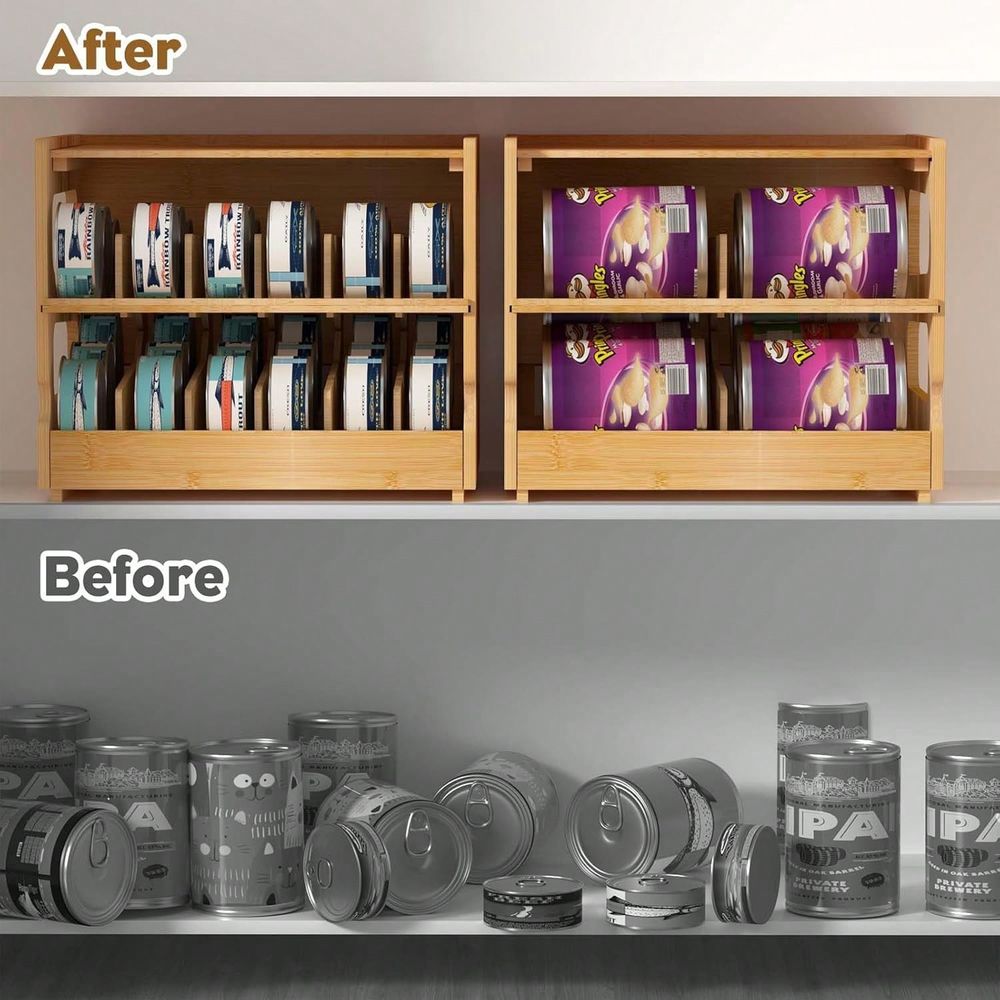 Складной бамбуковый органайзер – обзор и цена Food Storage Dispenser