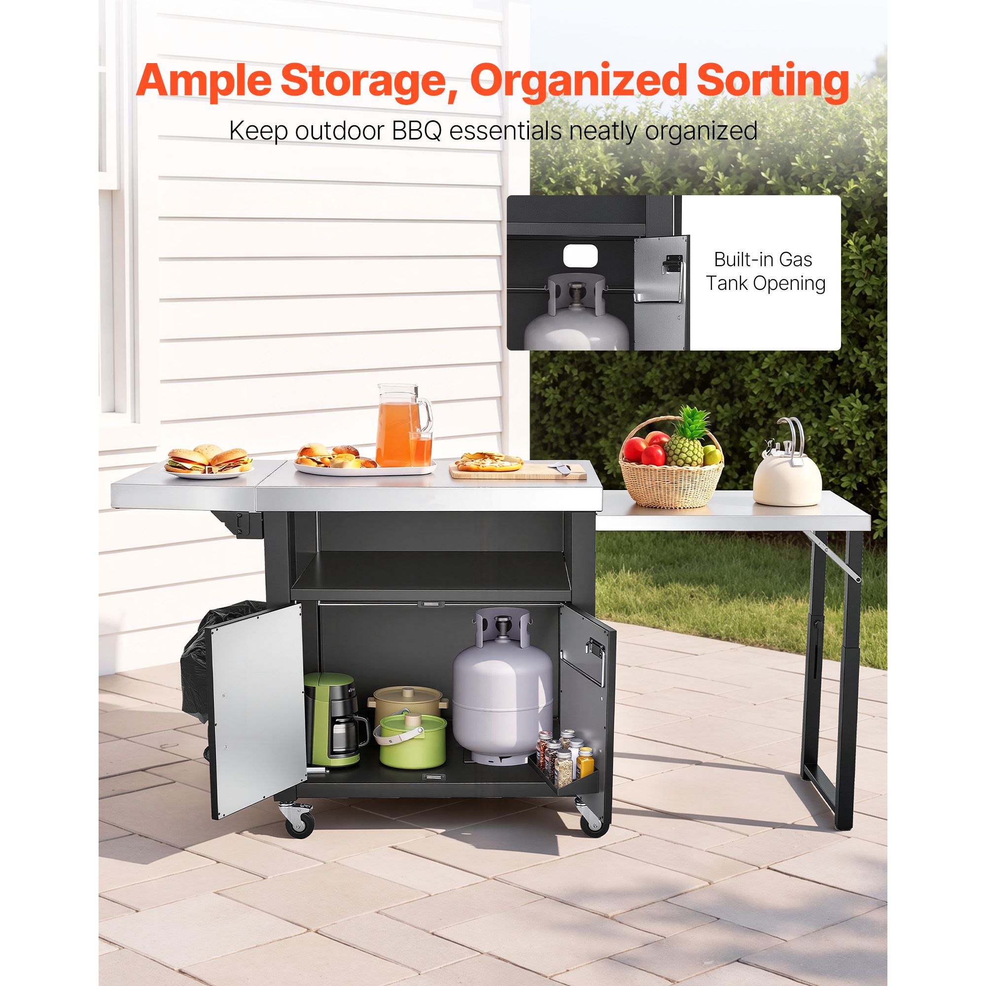 Уличная тележка-гриль с отсеко – обзор и цена Food Storage In Cabinets