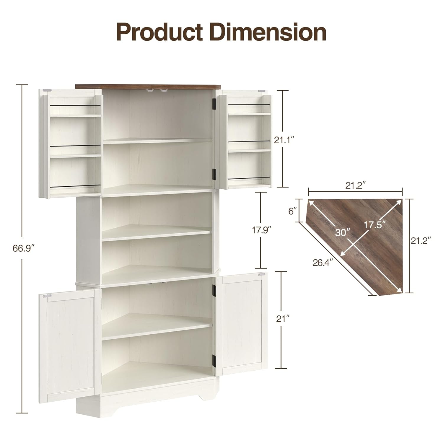 # Угловой шкаф, 67 дюймов в вы – обзор и цена Food Storage In Cabinets