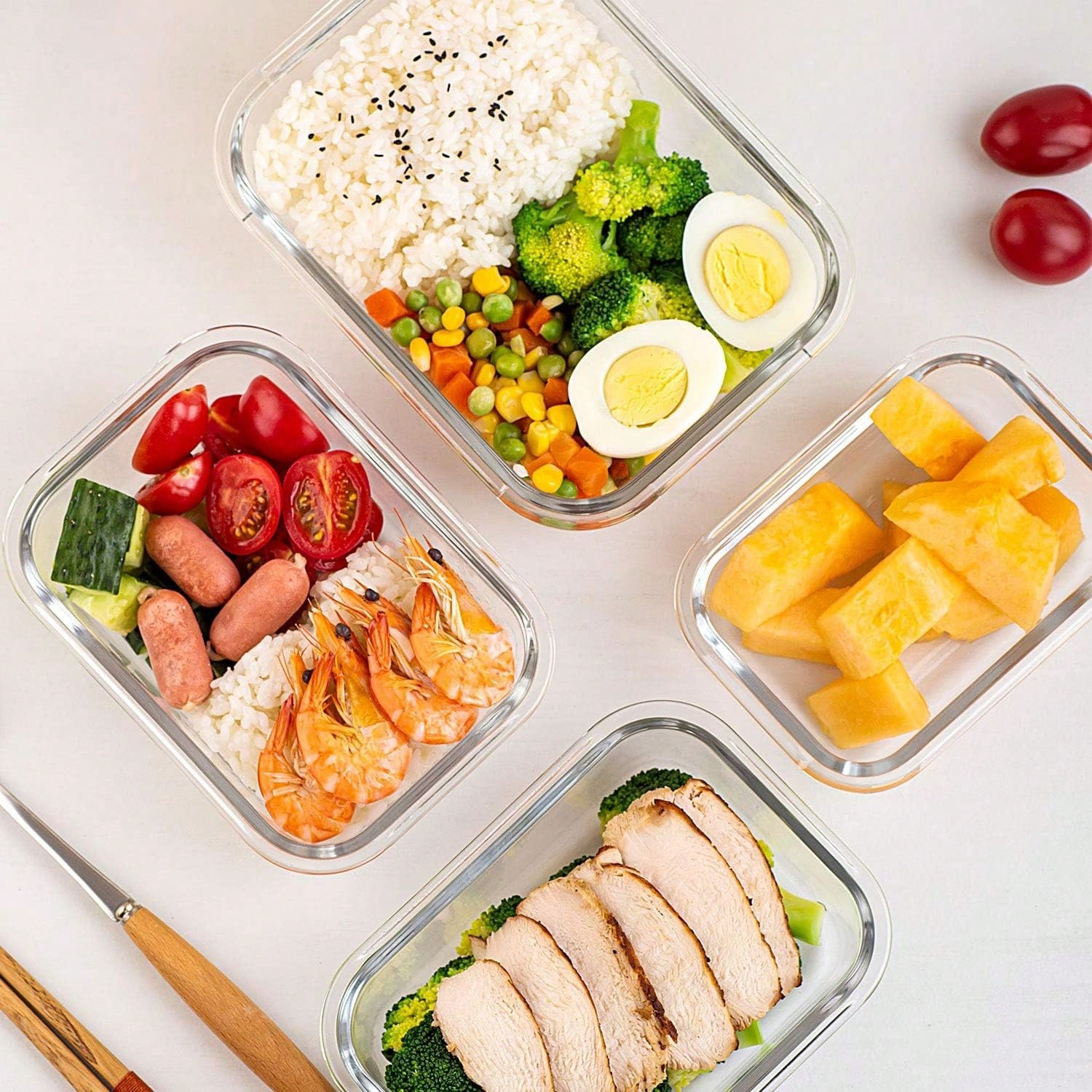 Набор из 10 стеклянных контейн – обзор и цена Storage Food Prep