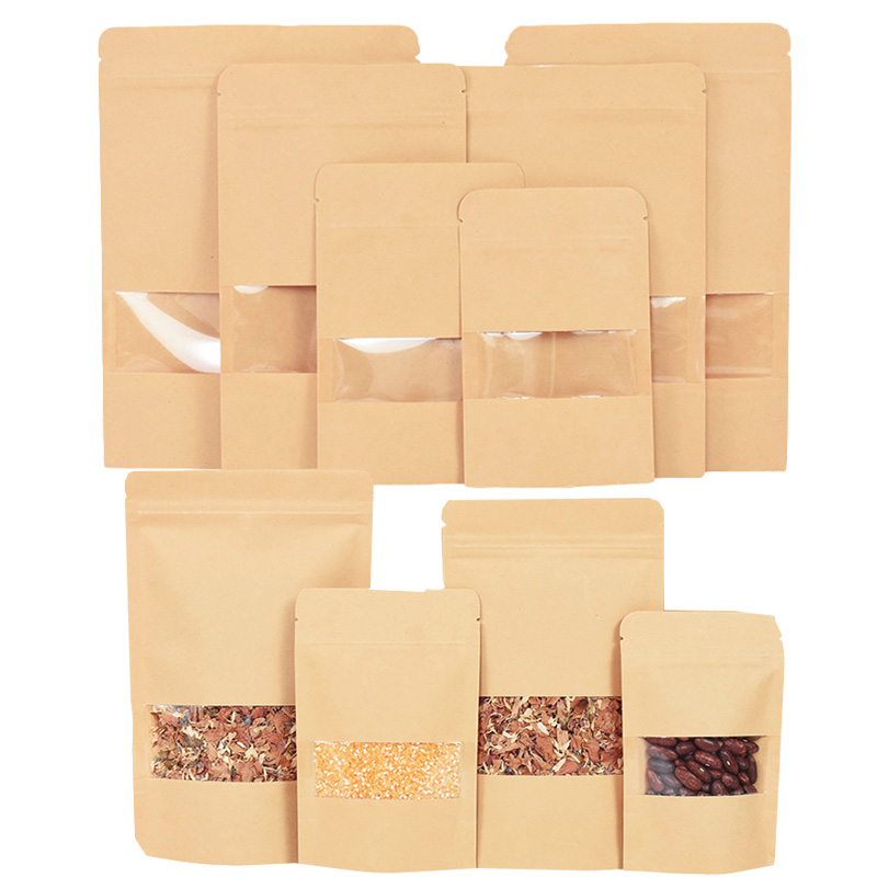 20/50 шт. крафт-бумага сумки н – обзор и цена Food Storage Bags Zip Lock Pouch