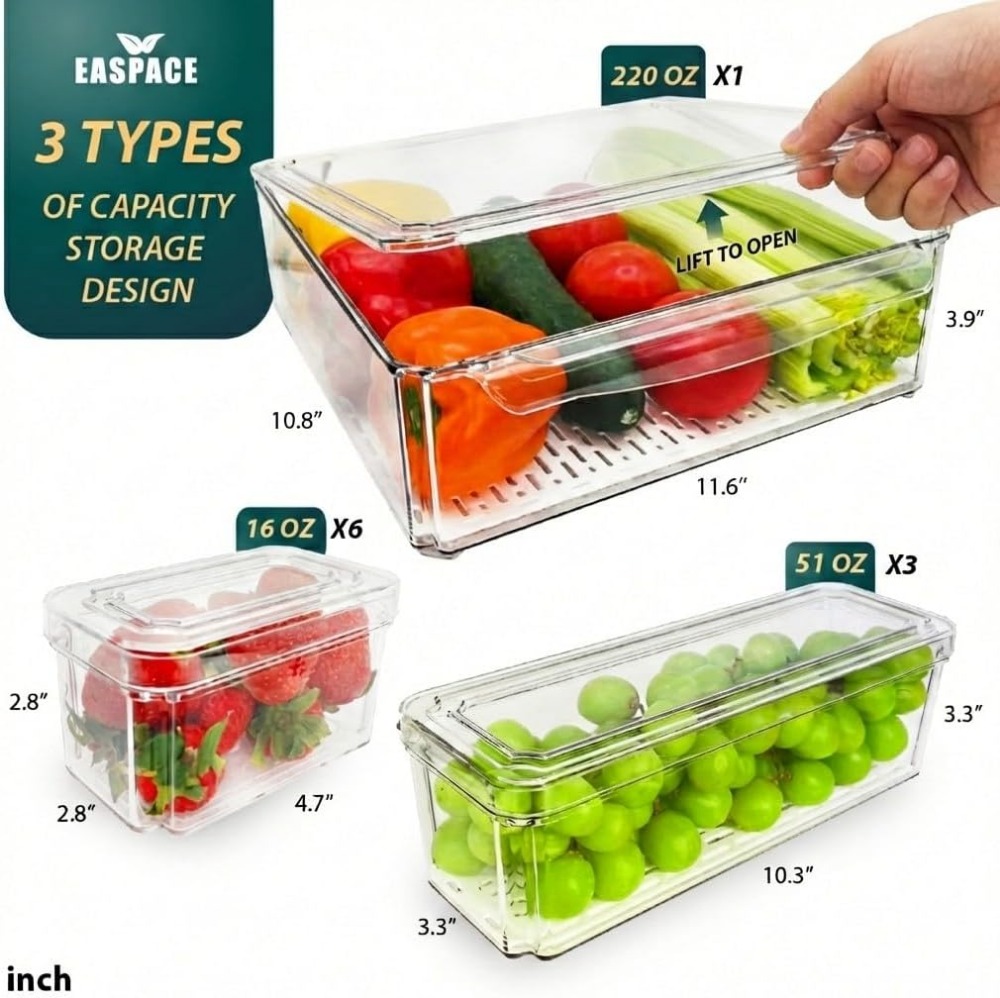 Набор из 10 прозрачных контейн – обзор и цена Food Storage Vegetables