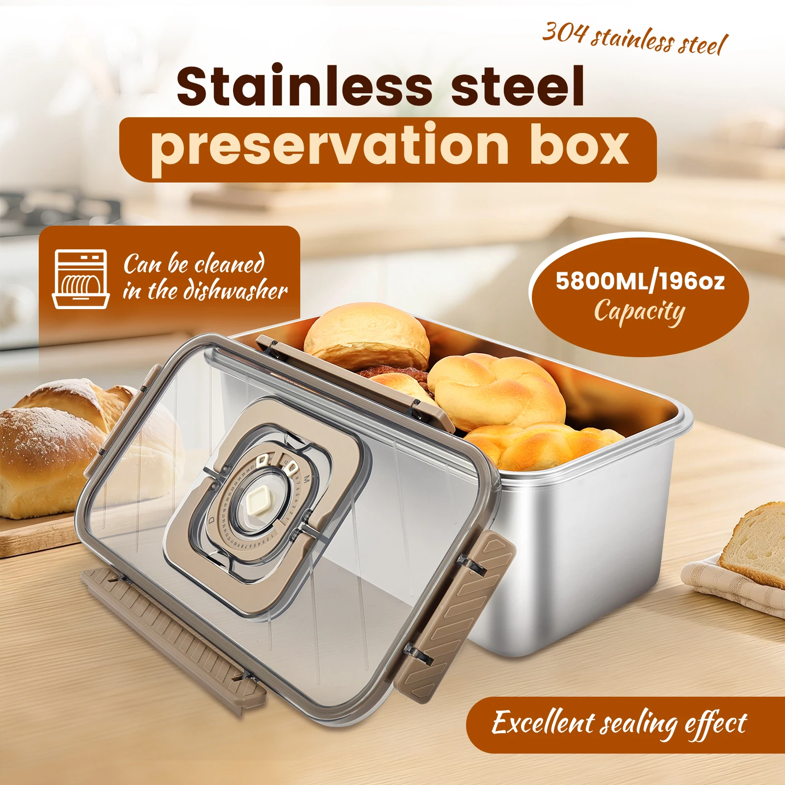 Хлебница из нержавеющей стали  – обзор и цена Food Storage Kitchen