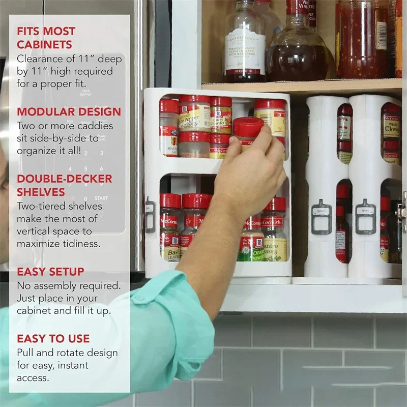 Многослойная вращающаяся полка – обзор и цена Food Storage In Cabinets