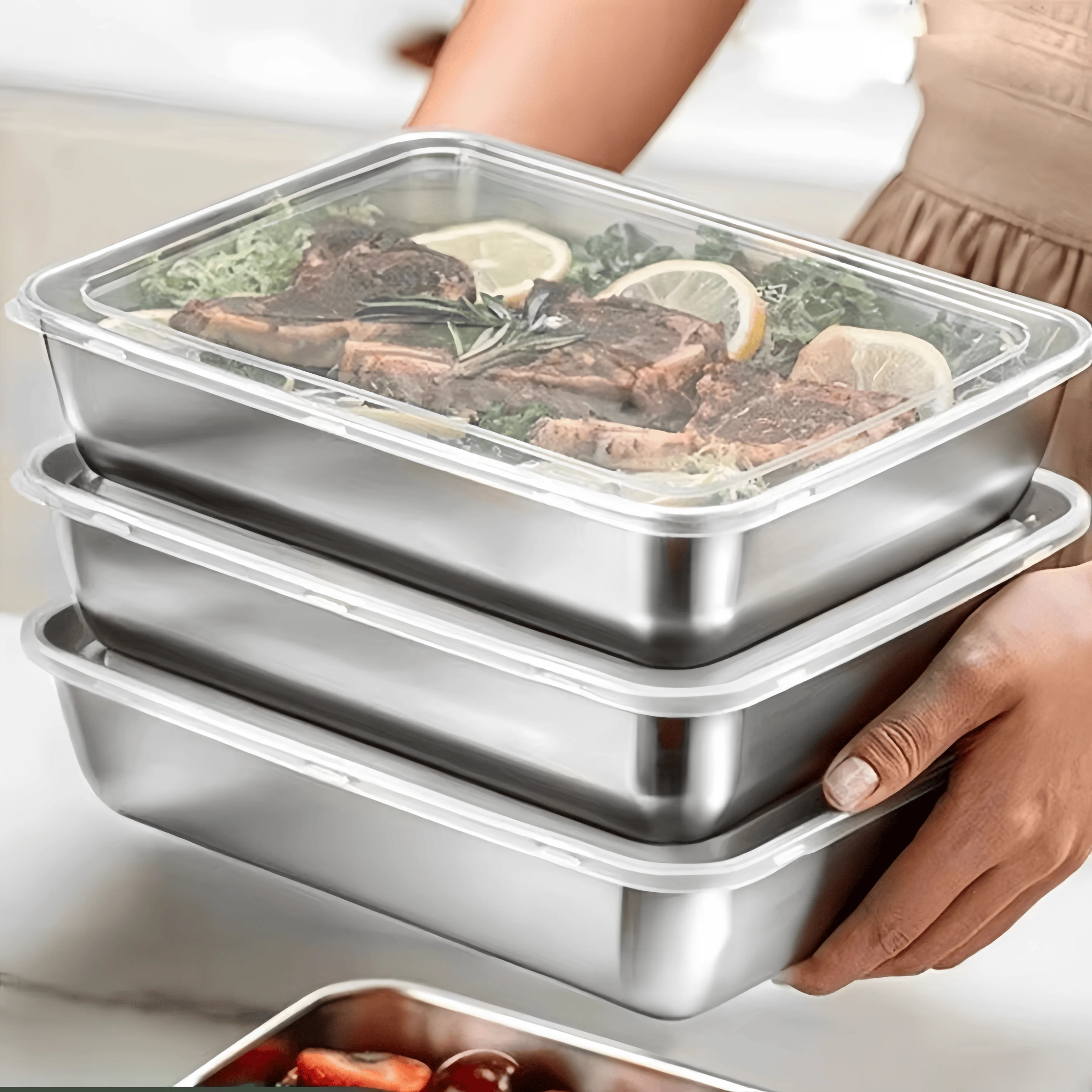 Герметичный ланч-бокс из нержа – обзор и цена Stainless Lunch Box